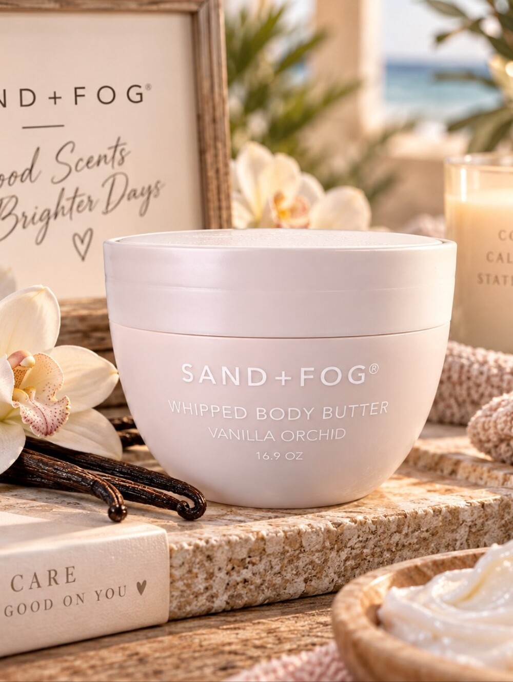 Sand + Fog Vanilla Orchid Whipped Body Butter 16.9 oz Jumbo Size